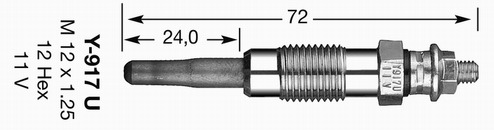 NGK Izzítógyertya Y-917U_NGK